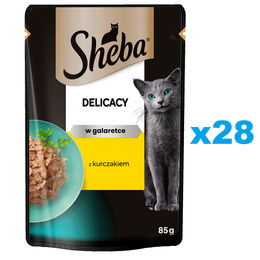 Produktbild von SHEBA Delicacy Nassfutter mit Huhn für adulte Katzen - 28 x 85 g