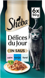 Sheba Délices du Jour in Sauce - Lachs, Thunfisch und Forelle – Bild 1 von 2