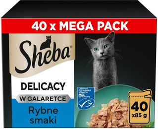 Produktbild von SHEBA Delikates Fischgeschmack in Gelee 40x85 g Nassfutter für Katzen