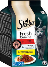 Produktbild von Sheba Fresh Cuisine Taste of Paris Rind, Weißfisch & Huhn 36x50 g