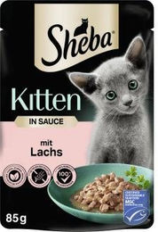 SHEBA® Kitten Portionsbeutel in Sauce mit Lachs MSC - 28 x 85 g – Bild 1 von 2