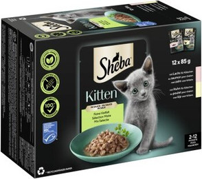 Produktbild von Sheba Kitten Varietäten Frischebeutel Feine Vielfalt mit Lachs und Huhn - 12 x 85 g