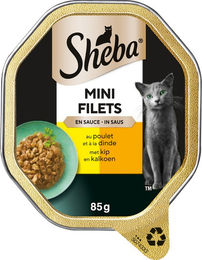 Sheba Mini Filets in Sauce - Huhn & Pute - 44 x 85 g – Bild 1 von 2