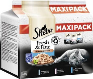 Sheba Multipack Fresh & Fine in Sauce Mix-Pack - 15 x 50 g – Bild 1 von 2