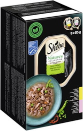 Produktbild von Sheba Nature's Collection Nassfutter für Katzen mit Huhn oder Lachs in Sauce - 8 x 85 g