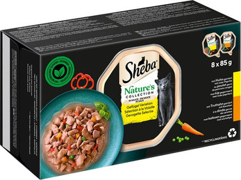 Produktbild von Sheba Nature's Collection Nassfutter mit Huhn und Truthahn in Sauce für adulte Katzen - 8 x 85 g