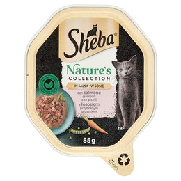 Produktbild von SHEBA Nature’s Collection Nassfutter mit Lachs und Erbsen für adulte Katzen - 85 g