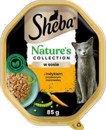 Produktbild von SHEBA Nature’s Collection Nassfutter mit Truthahn und Karotte für adulte Katzen - 85 g