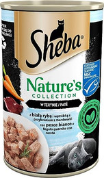 Produktbild von SHEBA Nature's Collection Nassfutter mit Weißfisch, Leber und Karotten - 12 x 400 g
