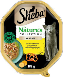 Produktbild von Sheba Nature's Collection Nassvollnahrung für adulte Katzen mit Huhn und Paprika - 85 g