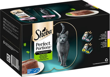 Produktbild von Sheba Perfect Portions Edle Pastete Lachs und Huhn - 32 x 37,5 g