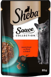Produktbild von SHEBA Sauce Collection Nassfutter mit Rind für Katzen - 28 x 85 g