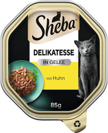 Produktbild von Sheba Schale Delikatesse in Gelee Geschnetzeltes mit Huhn - 22 x 85 g