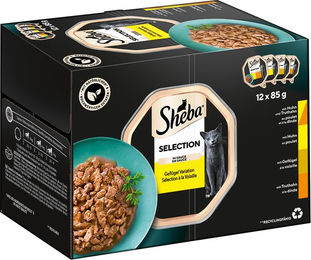SHEBA Schale Multipack Selection in Sauce Geflügel Variation - 12 x 85 g – Bild 1 von 3
