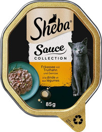 Produktbild von Sheba Schale Sauce Collection Frikassee mit Truthahn und Gemüse - 44 x 85 g