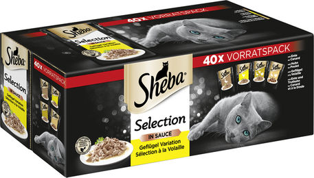 Sheba Selection in Sauce Geflügel Variation Katzenfutter nass - 40 x 85 g – Bild 1 von 3