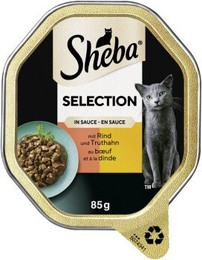 Produktbild von Sheba Selection in Sauce Rind und Truthahn - 22 x 85 g