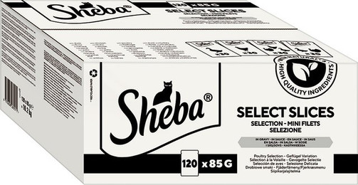 Produktbild von Sheba Selection Katzen Nassfutter Geflügel Variation in Sauce - 120 x 85 g