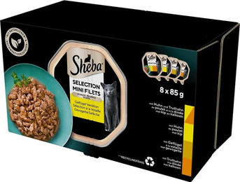 Produktbild von Sheba Selection Nassfutter mit Huhn und Truthahn für Katzen - 8 x 85 g