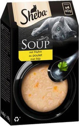 Produktbild von Sheba Soup Huhn Katzenfutter - 40 x 40 g
