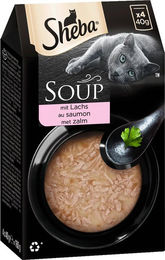 Produktbild von SHEBA Soup mit Lachs 32x40g