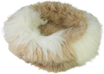 Sheep Dreams Hundekorb Sheep Dreams Lammfell Hundebett/Katzenbett Hell/Beige Ø60cm – Bild 1 von 5