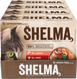 Produktbild von Shelma Multipack Fleisch+Fisch - 12 x 85 g