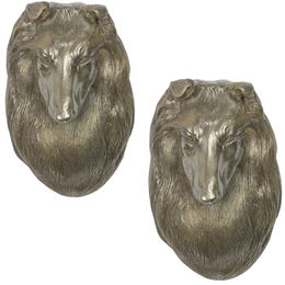 Sheltie Hundestatue hängende Büste braun – Bild 1 von 9