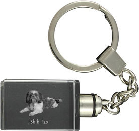 Produktbild von Shih Tzu, Chrysanthemenhund - Kristall-Schlüsselring mit Hundefoto, beleuchteter Schlüsselanhänger, einzigartiges Geschenk der Marke Art-Dog transparent