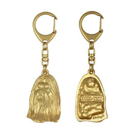 Shih Tzu Chrysanthemum Dog Schlüsselanhänger vergoldet – Bild 1 von 6