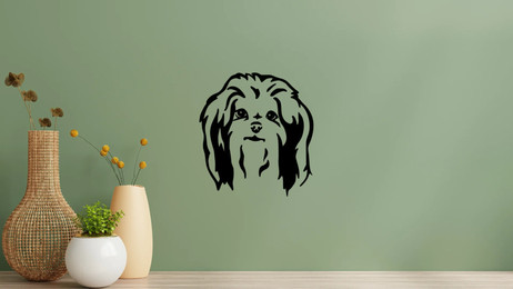 Produktbild von Shih Tzu Kopf Wandtattoo Wandbild Wandsticker Wandaufkleber Wanddekoration