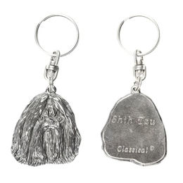 Shih Tzu Versilberter Hundeanhänger – Bild 1 von 5