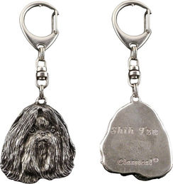 Produktbild von Shih Tzu Versilberter Schlüsselanhänger mit Geschenkbox