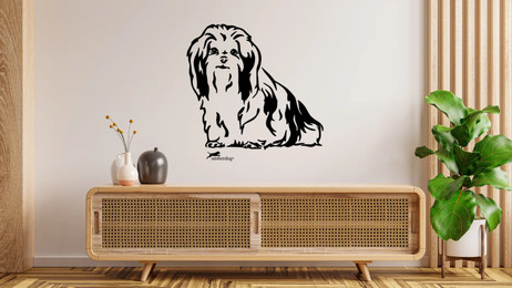 Produktbild von Shih Tzu Wandtattoo Wandsticker Wandaufkleber Wanddekoration