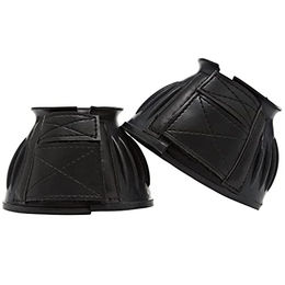 Shires Horse Overreach Boots Pony Schwarz – Bild 1 von 3