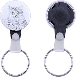 Produktbild von Siberian Cat - handmade keychain with a cat portrait, purse charm, product of the Art-Dog brand.
