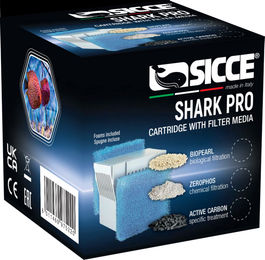 Produktbild von Sicce Shark PRO Kohlekartusche + Schwamm 20ppi - 1 Set