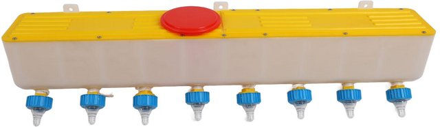 Produktbild von Silikon Lamm Tränkeeimer mit 8 Saugern Wandmontiert 10L Vieh Milch Fütterungseimer für L