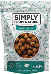 Produktbild von SIMPLY FROM NATURE Meat Balls Bällchen mit Truthahn und Gemüse für Hunde - 80 g