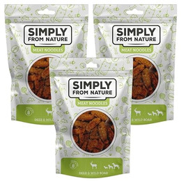 Produktbild von Simply from Nature Meat Noodles Knödel mit Hirsch und Wildschwein - 3 x 80 g