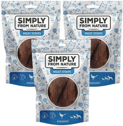 Produktbild von Simply from Nature Meat Strips Fasan für Hunde - 3 x 80 g