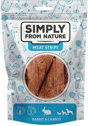 Produktbild von SIMPLY FROM NATURE Meat Strips Fleischstreifen mit Kaninchen und Karotte für Hunde - 80 g