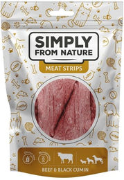 Produktbild von SIMPLY FROM NATURE Meat Strips mit Rindfleisch und Schwarzkümmel für Hunde - 80 g