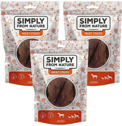 Produktbild von SIMPLY FROM NATURE Meat Strips Pferdefleisch für Hunde - 3 x 80 g