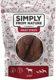 Produktbild von SIMPLY FROM NATURE Meat Strips Ziegenfleischstreifen für Hunde - 80 g