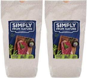 Produktbild von SIMPLY FROM NATURE Oven Baked Dog Food with deer / mit Hirsch 2x1,2 kg