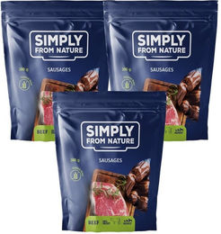 Produktbild von SIMPLY FROM NATURE Sausages with beef Würste mit Rind 3 x 300 g