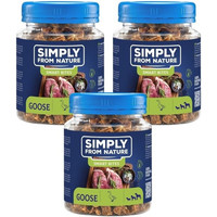 Produktbild von SIMPLY FROM NATURE Smart Bites Gans für Hunde - 3 x 130 g
