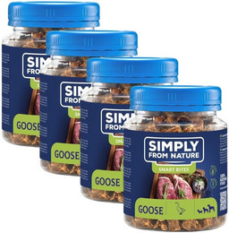 Produktbild von SIMPLY FROM NATURE Smart Bites Gans für Hunde - 4 x 130 g
