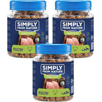 Produktbild von SIMPLY FROM NATURE Smart Bites Geflügel für Hunde - 3 x 130 g